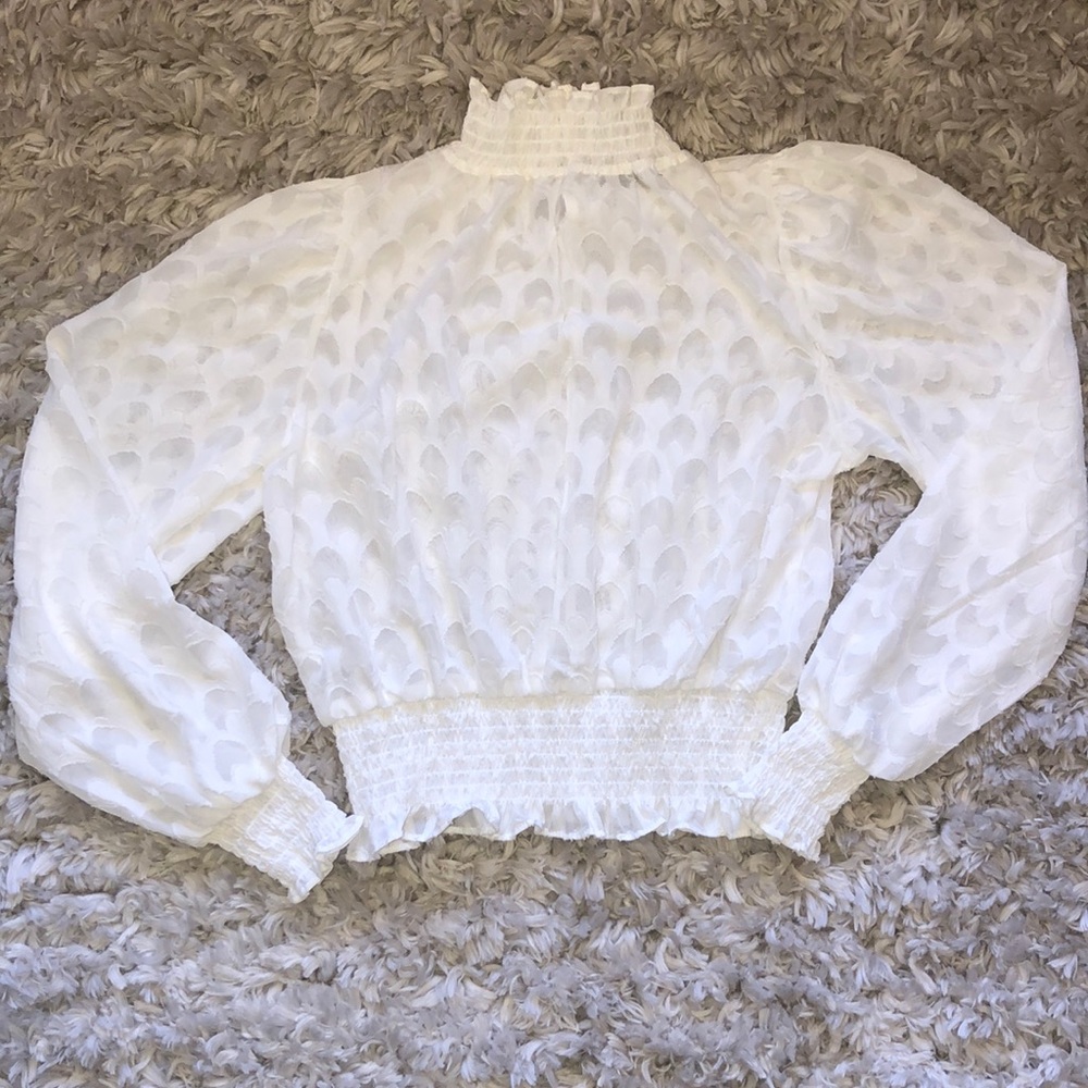 White lace shirt